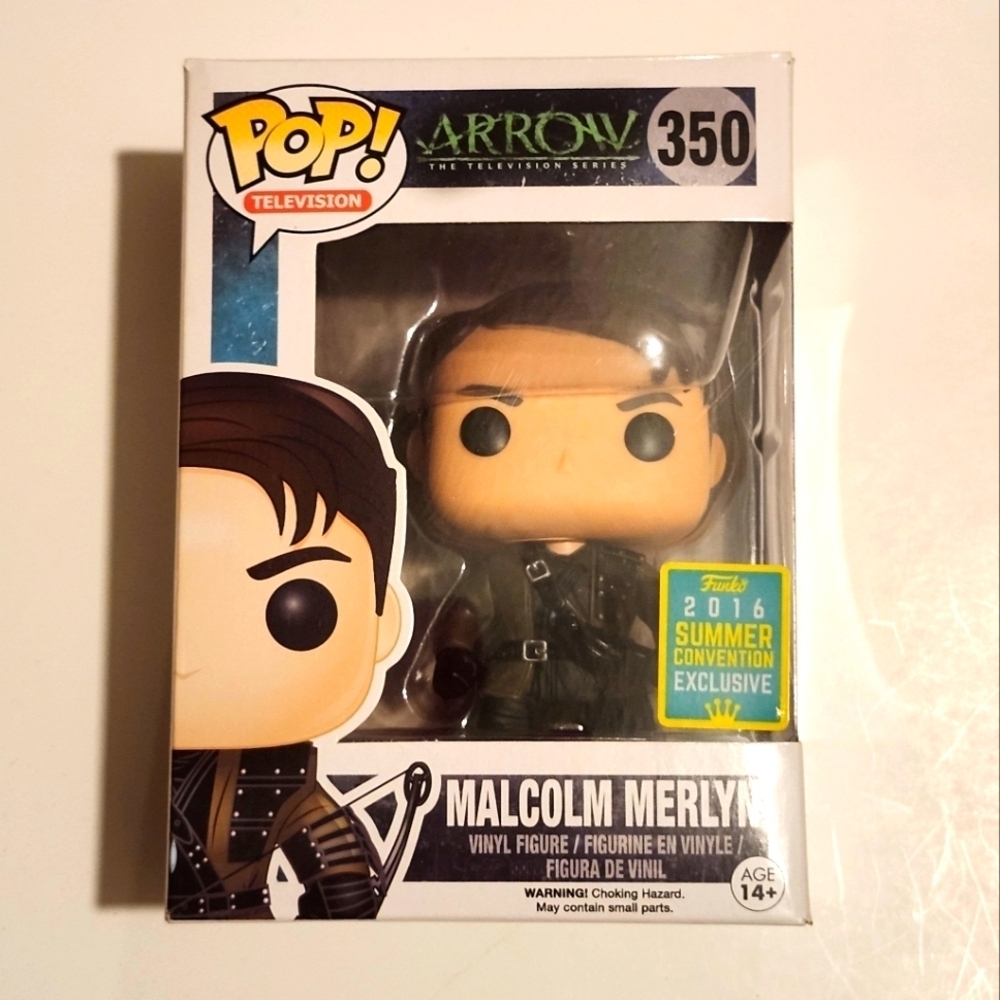 FUNKO Pop - Arrow- #350 Malcolm Merlin - 2016 Summer Convention Exclusive